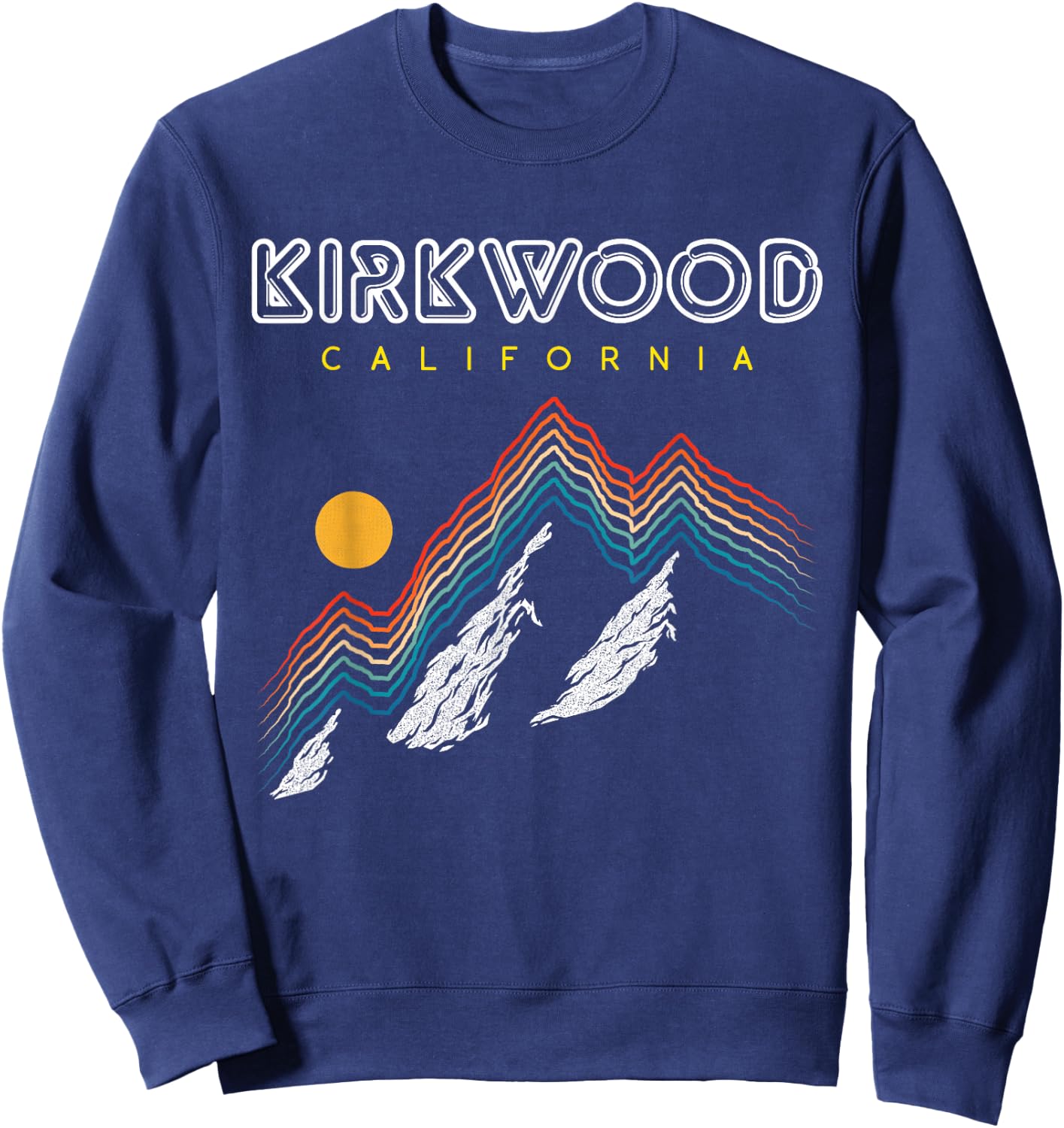 Kirkwood, California - USA Ski Resort 1980s Retro Sweatshirt - Sweatshirt | Navy