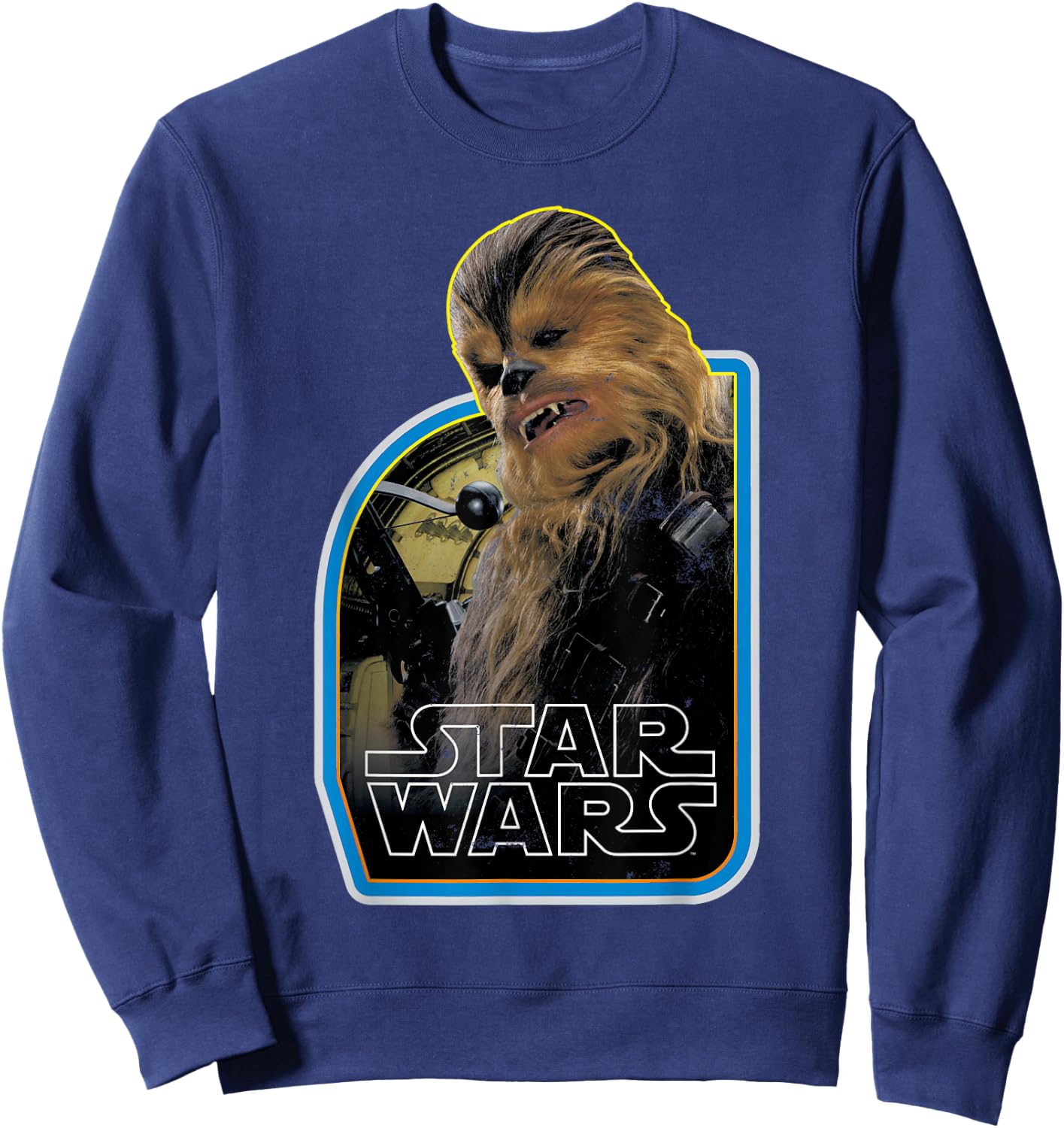 Star Wars Chewbacca Episode 7 Bowcaster Graphic Sweatshirt - Sweatshirt | Navy