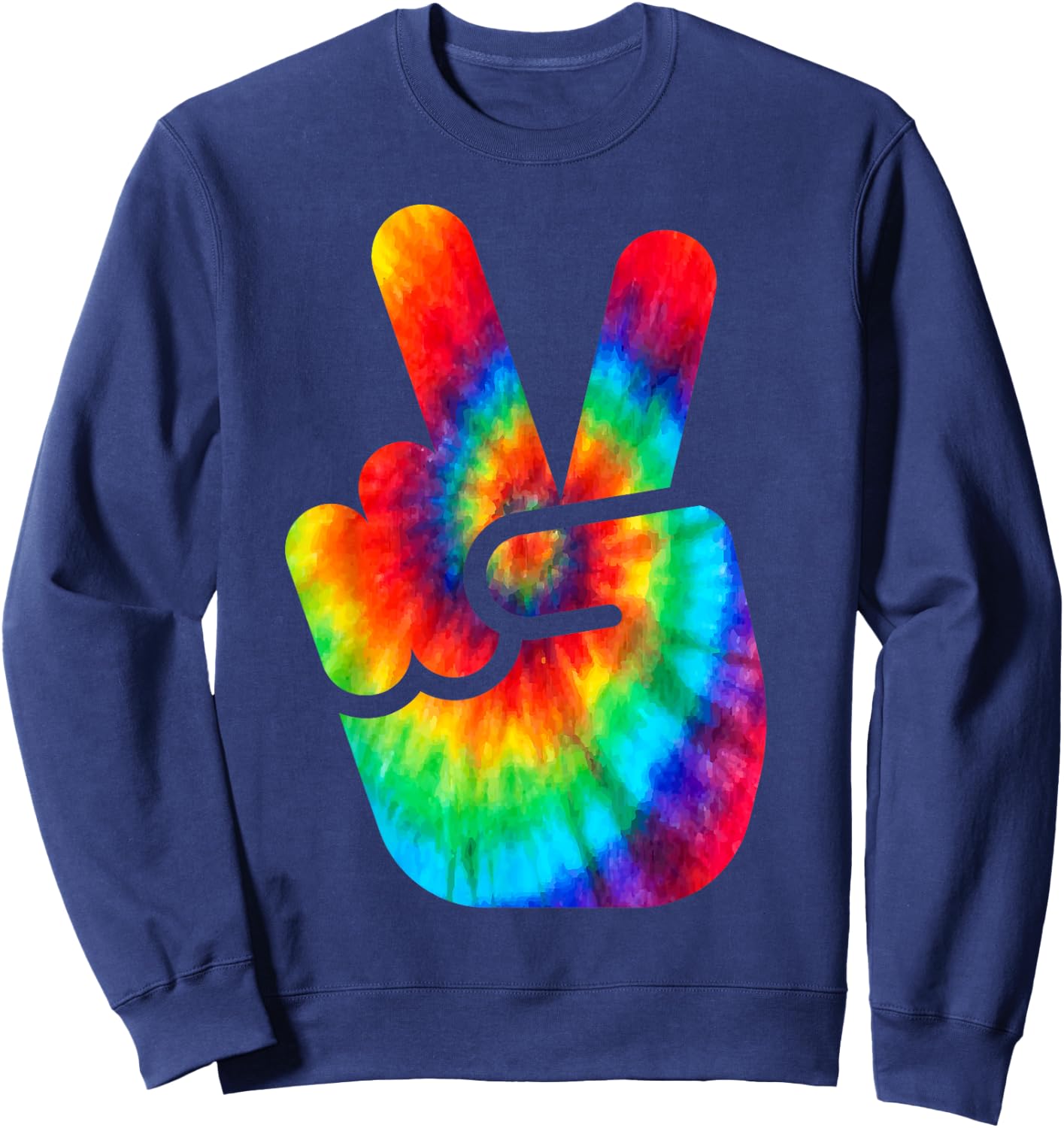Cool Peace Hand Tie Dye For Boys And Girls Sweatshirt - Sweatshirt | Navy