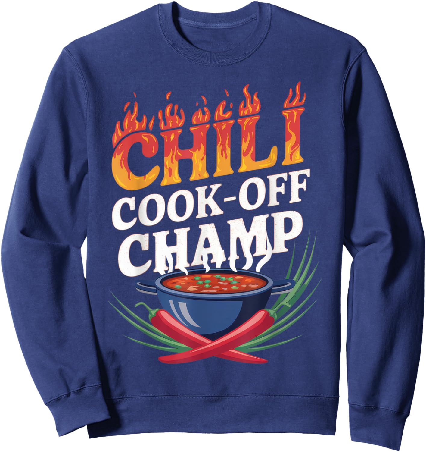 Chili Cook-Off Champion Winning Graphic Style Sweatshirt - Sweatshirt | Navy