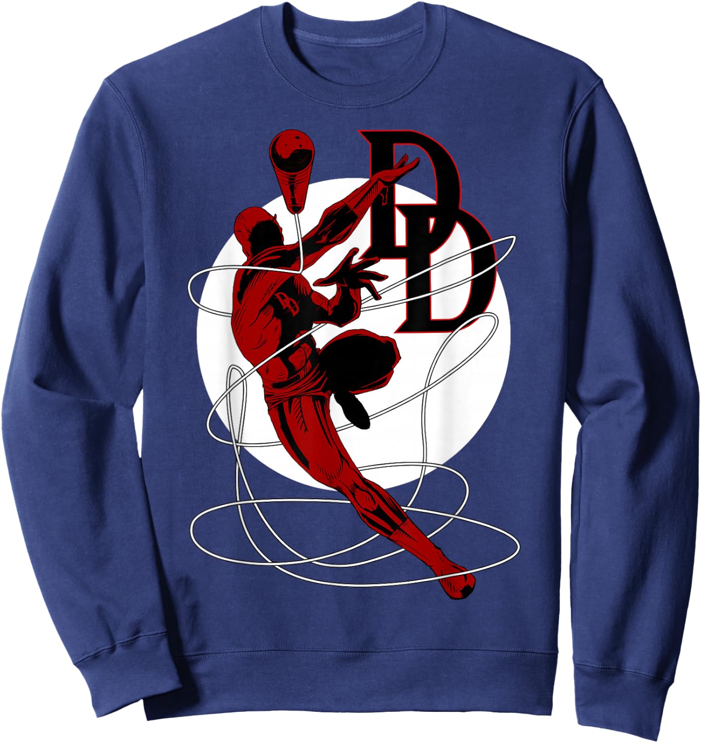 Marvel Daredevil Jump Rope Baton is Coming in Hot Sweatshirt - Sweatshirt | Navy