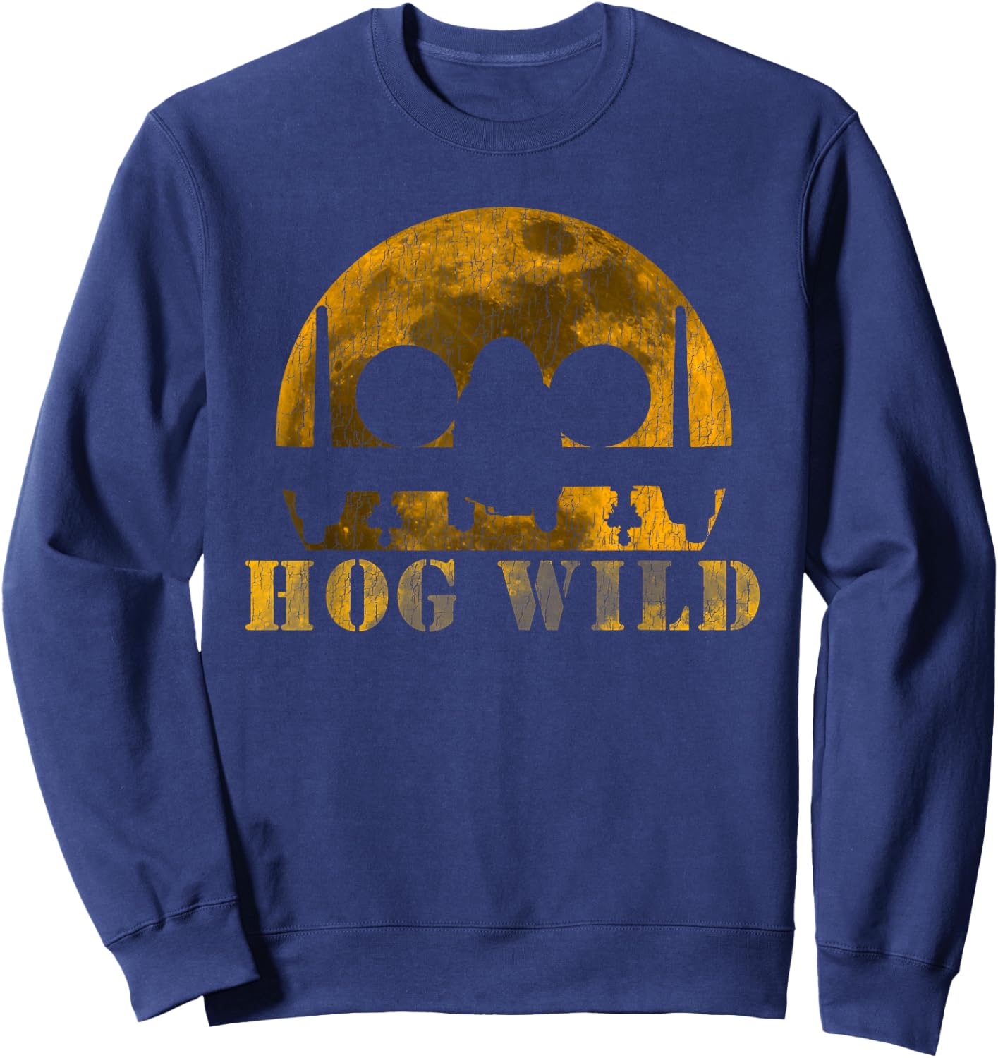A10 Warthog Hog Wild Silhouette Military Aviation T Shirt Sweatshirt - Sweatshirt | Navy