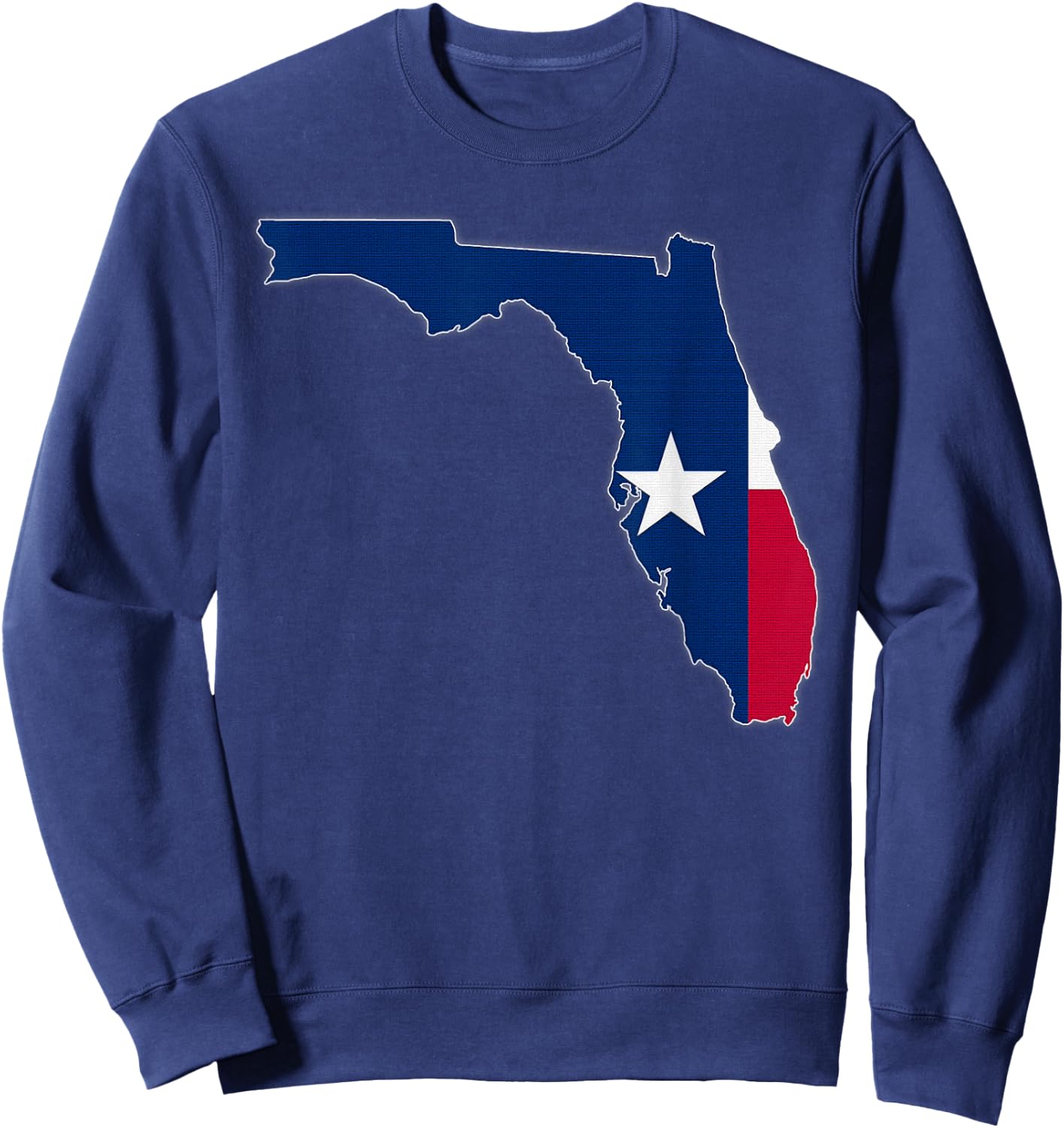 FLORIDA STATE MAP TEXAS TX Flag Roots Men Women Gift Sweatshirt - Sweatshirt | Navy