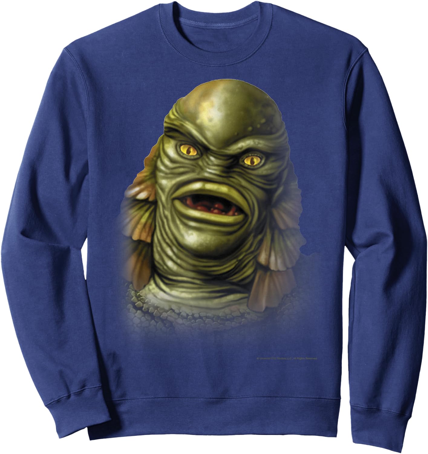 Universal Monsters Creature From The Black Lagoon Big Face Sweatshirt - Sweatshirt | Navy