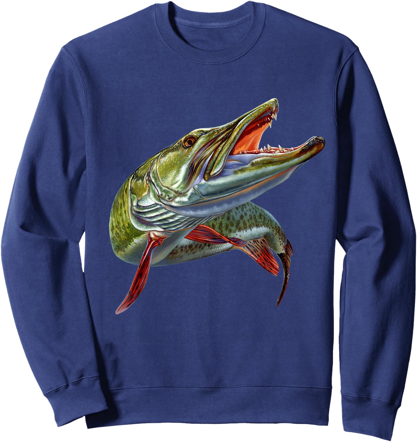 Muskie Hunter Musky Fisherman Lure Fly Fishing Novelty Gifts Sweatshirt - Sweatshirt | Navy