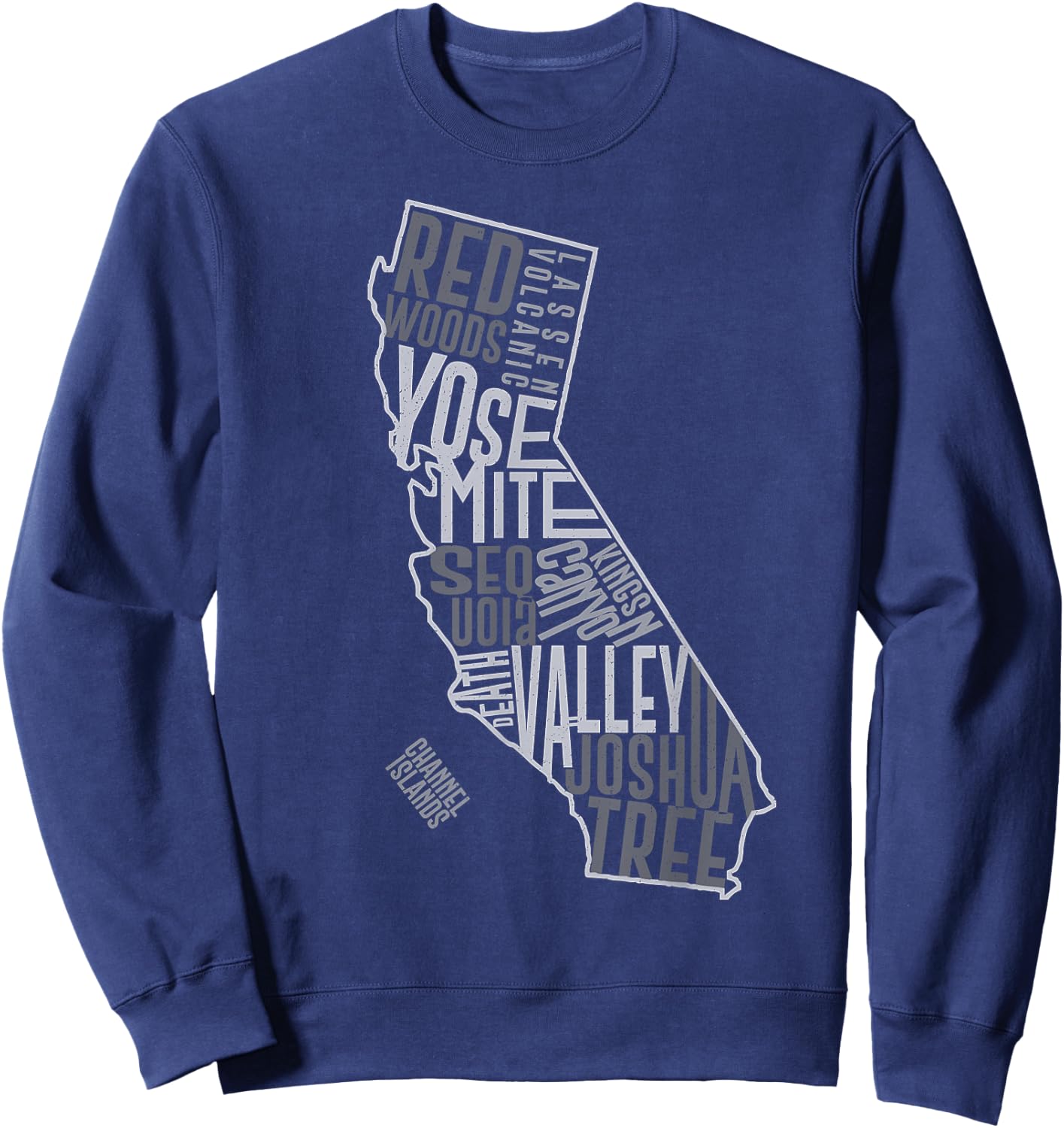California National Parks Shirt Vintage Cali Parks Map Sweatshirt - Sweatshirt | Navy
