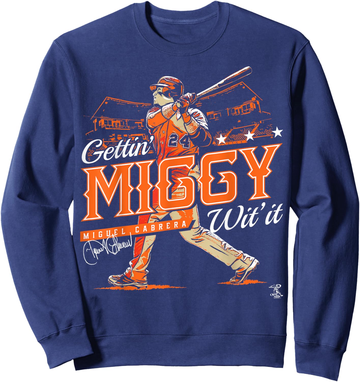 Miguel Cabrera Gettin' Miggy With It - Apparel Sweatshirt - Sweatshirt | Navy