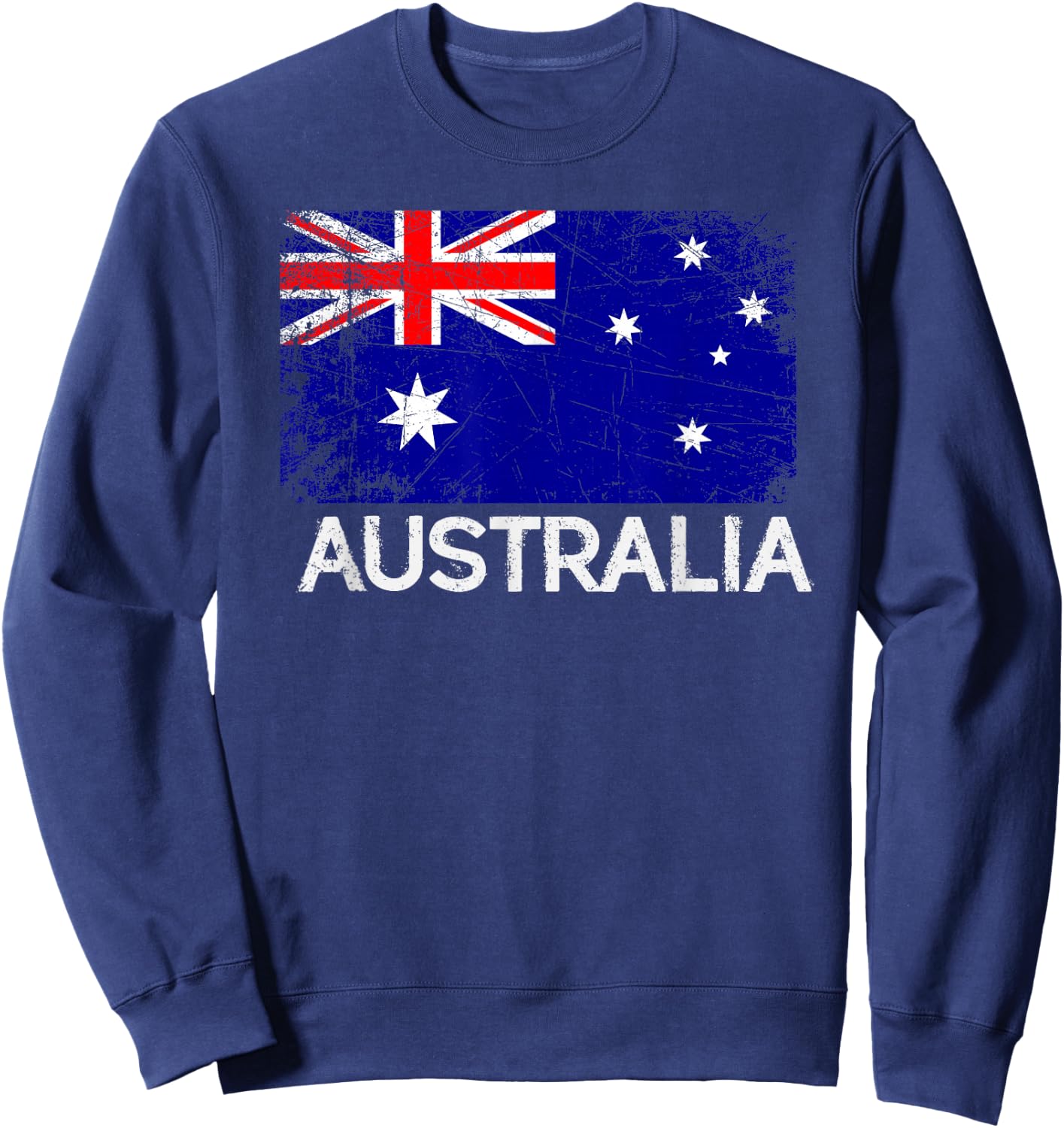 Australian Flag | Vintage Made In Australia Gift Sweatshirt - Sweatshirt | Navy