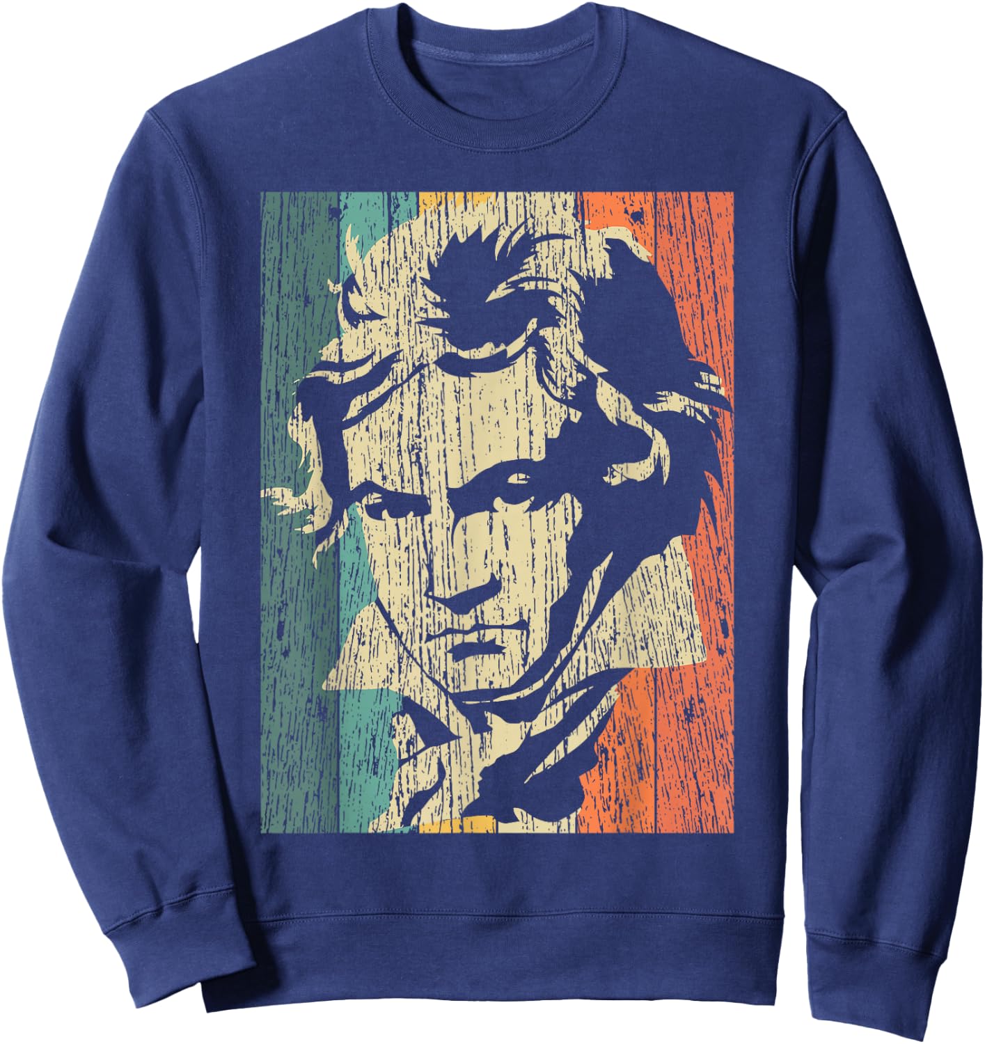 Beethoven T Shirt Ludwig Van Vintage Music Composer Gift Sweatshirt - Sweatshirt | Navy