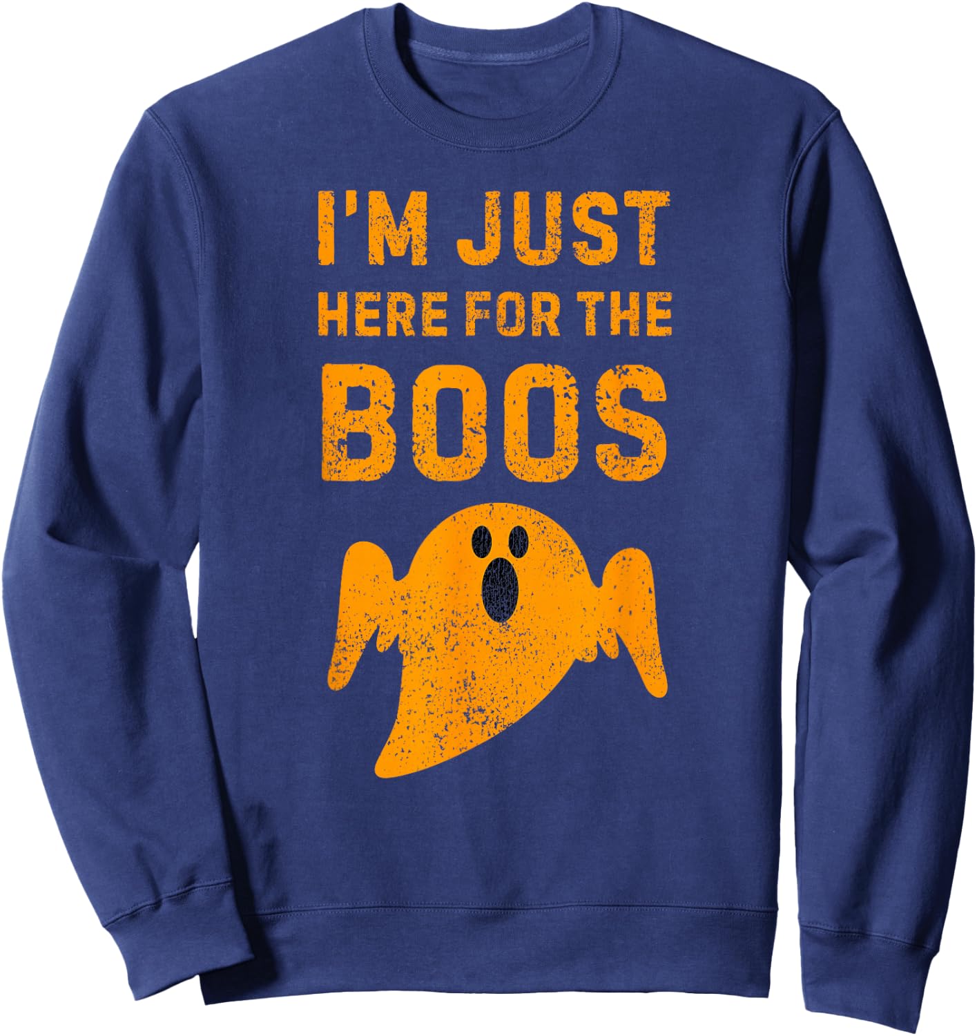I'm Just Here for the Boos Shirt, Booze Halloween Sweatshirt - Sweatshirt | Navy