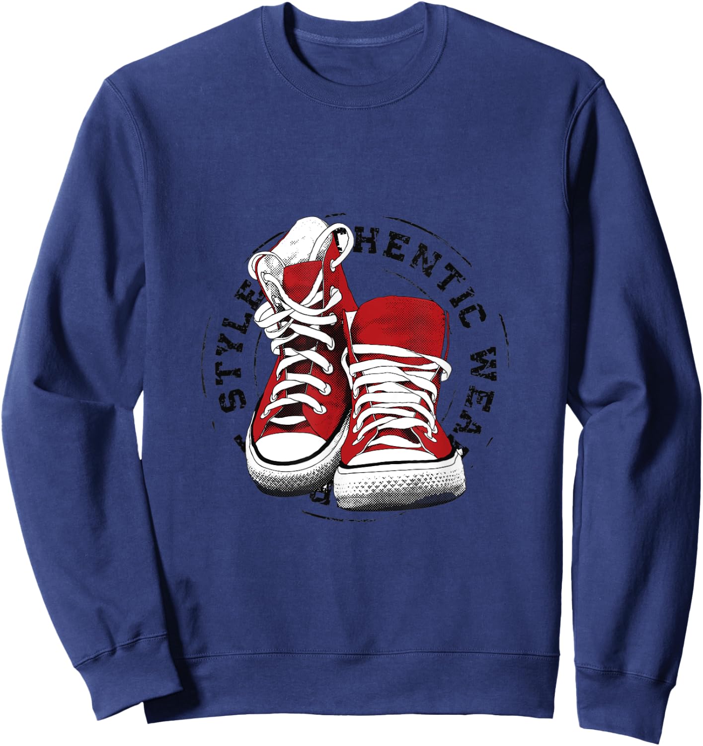 Sneakers illustration Sweatshirt - Sweatshirt | Navy