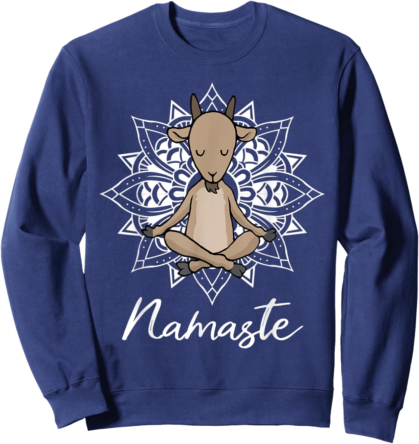 Goat Yoga for a Yoga Workout Fan Sweatshirt - Sweatshirt | Navy