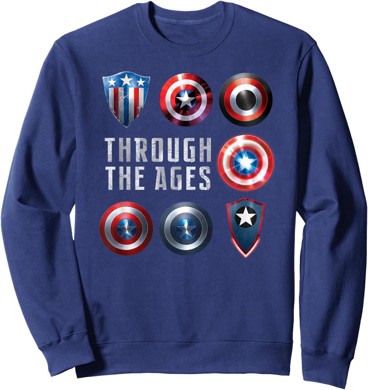 Marvel Captain America Shield Styles Sweatshirt - Sweatshirt | Navy