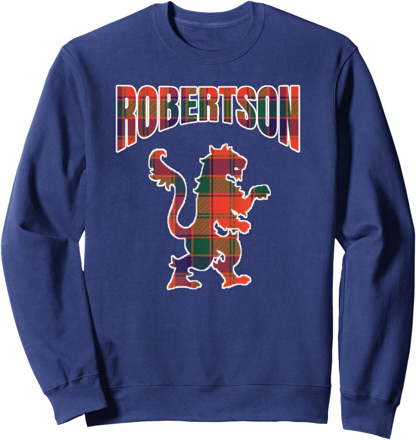 Robertson Clan Kilt Tartan Lion Namesake Scottish Sweatshirt - Sweatshirt | Navy