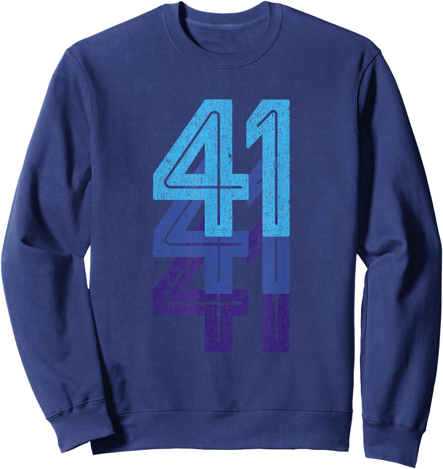 41 T Shirt 41st Birthday Gift Sports Team Year Age Sweatshirt - Sweatshirt | Navy