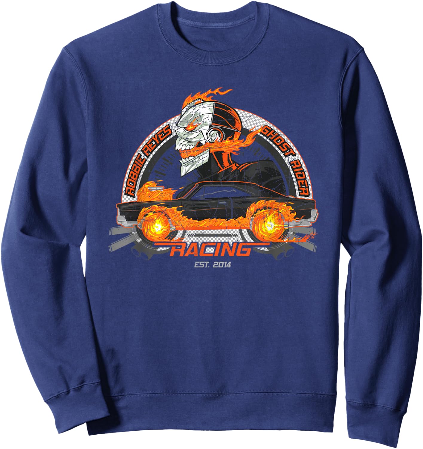 Marvel Ghost Rider Bright Car Robbie Reyes Racing Sweatshirt - Sweatshirt | Navy