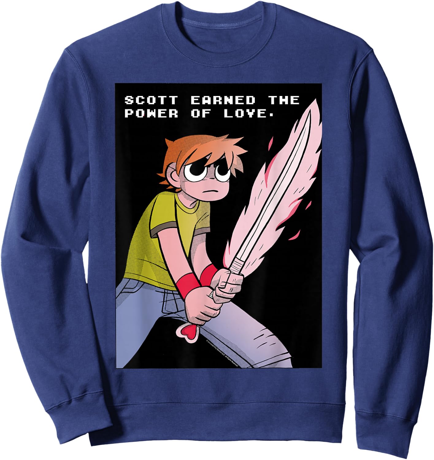 Scott Pilgrim Vs. The World Earned The Power of Love Sweatshirt - Sweatshirt | Navy