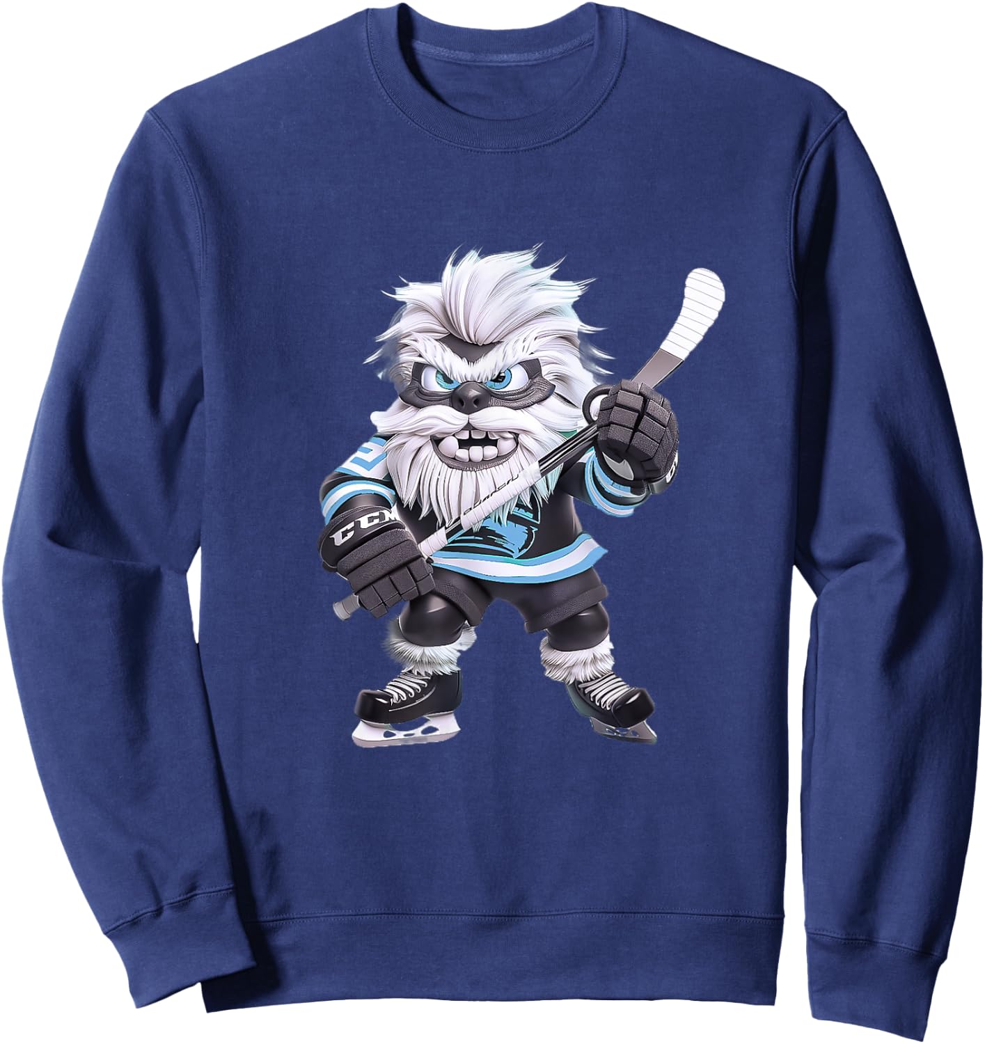 Eddy's Canyon Hockey Utah Hockey , -Adults, Black, Small, Short Sleeve, Modern Casual, Cartoon, Birthday Sweatshirt - Sweatshirt | Navy