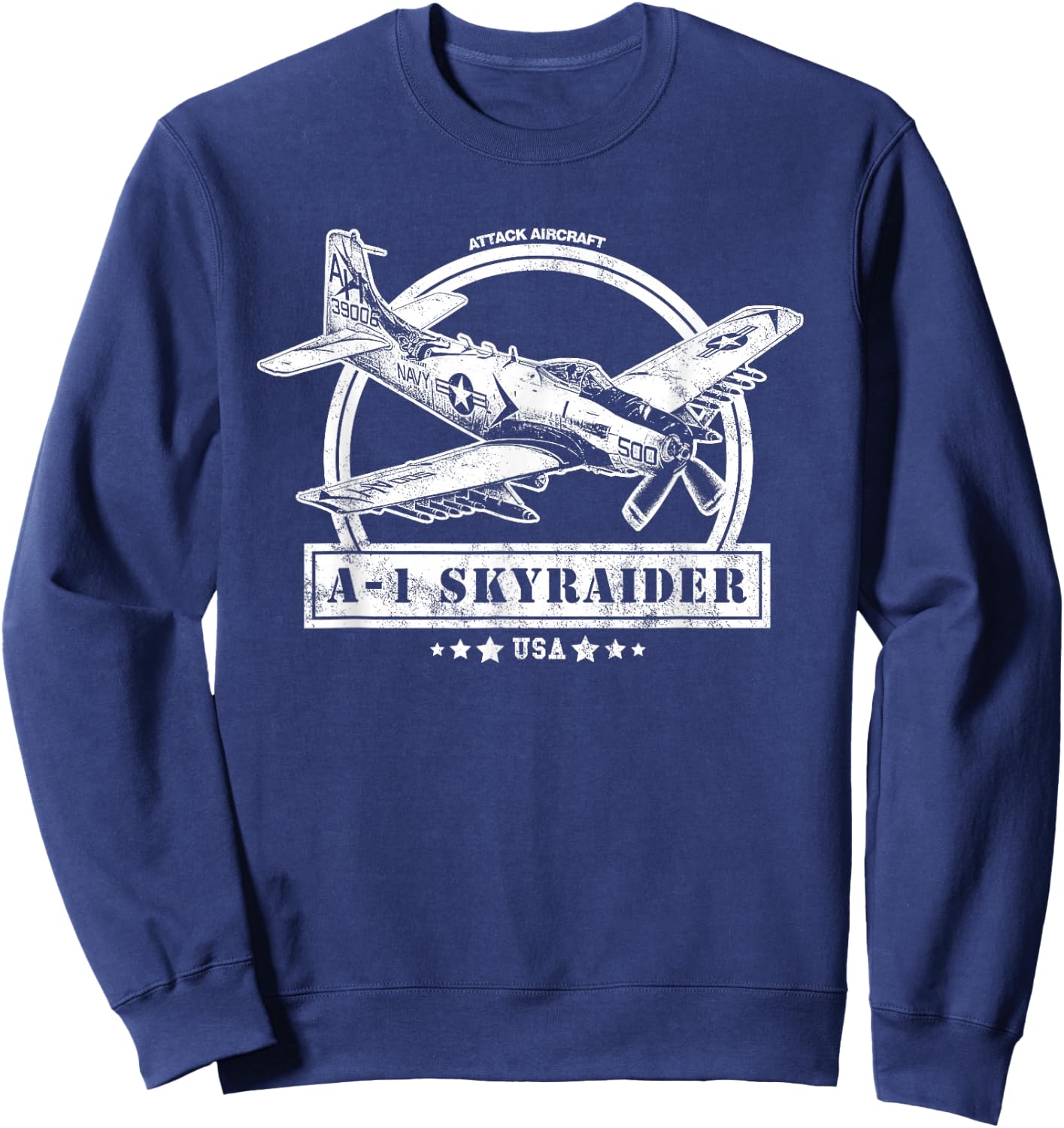 A-1 Skyraider Aircraft Sweatshirt - Sweatshirt | Navy