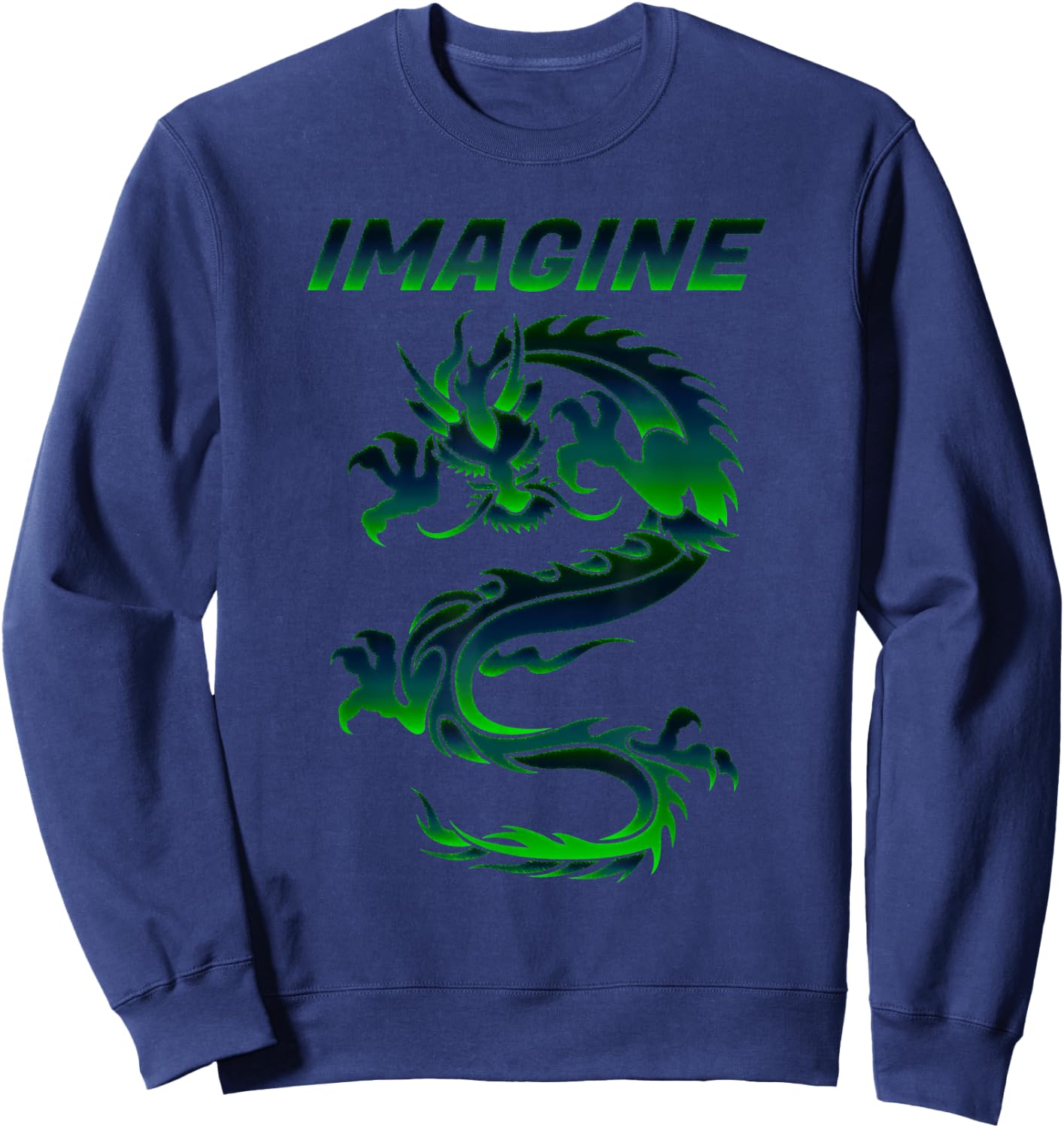 Imagine Fantasy Dragon Tattoo Style Sweatshirt - Sweatshirt | Navy