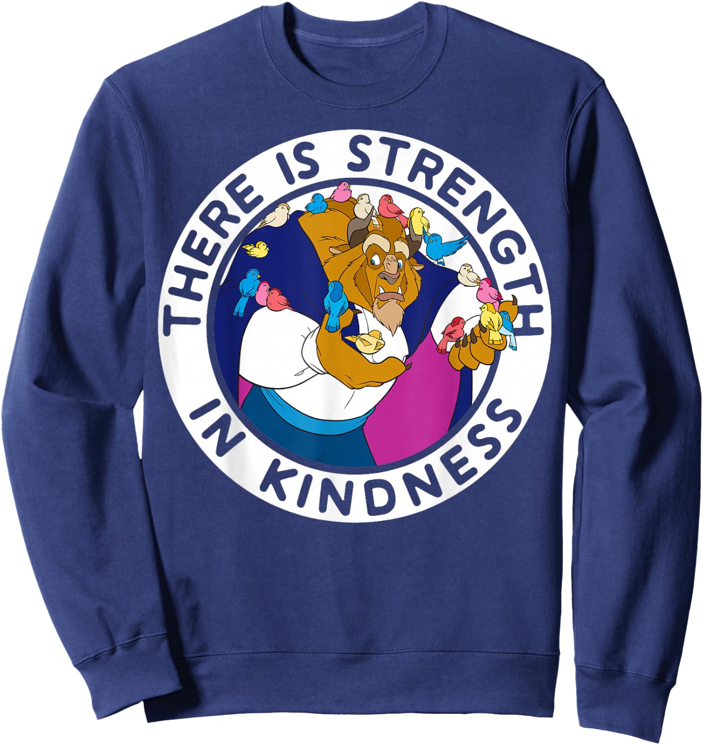 Disney Beauty And The Beast Strength In Kindness Sweatshirt - Sweatshirt | Navy