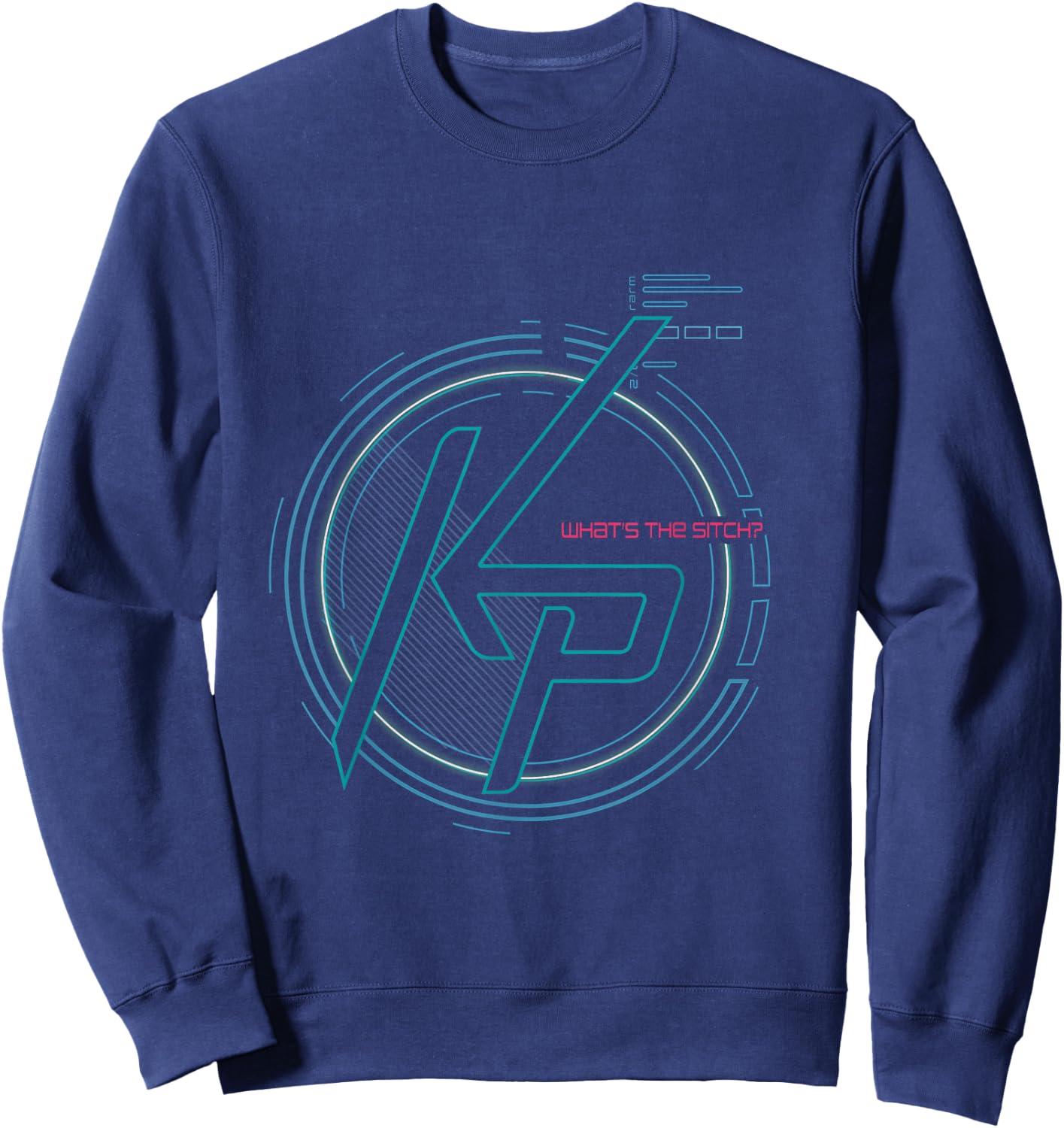 Kim Possible - Neon KP What's The Sitch Logo Sweatshirt - Sweatshirt | Navy