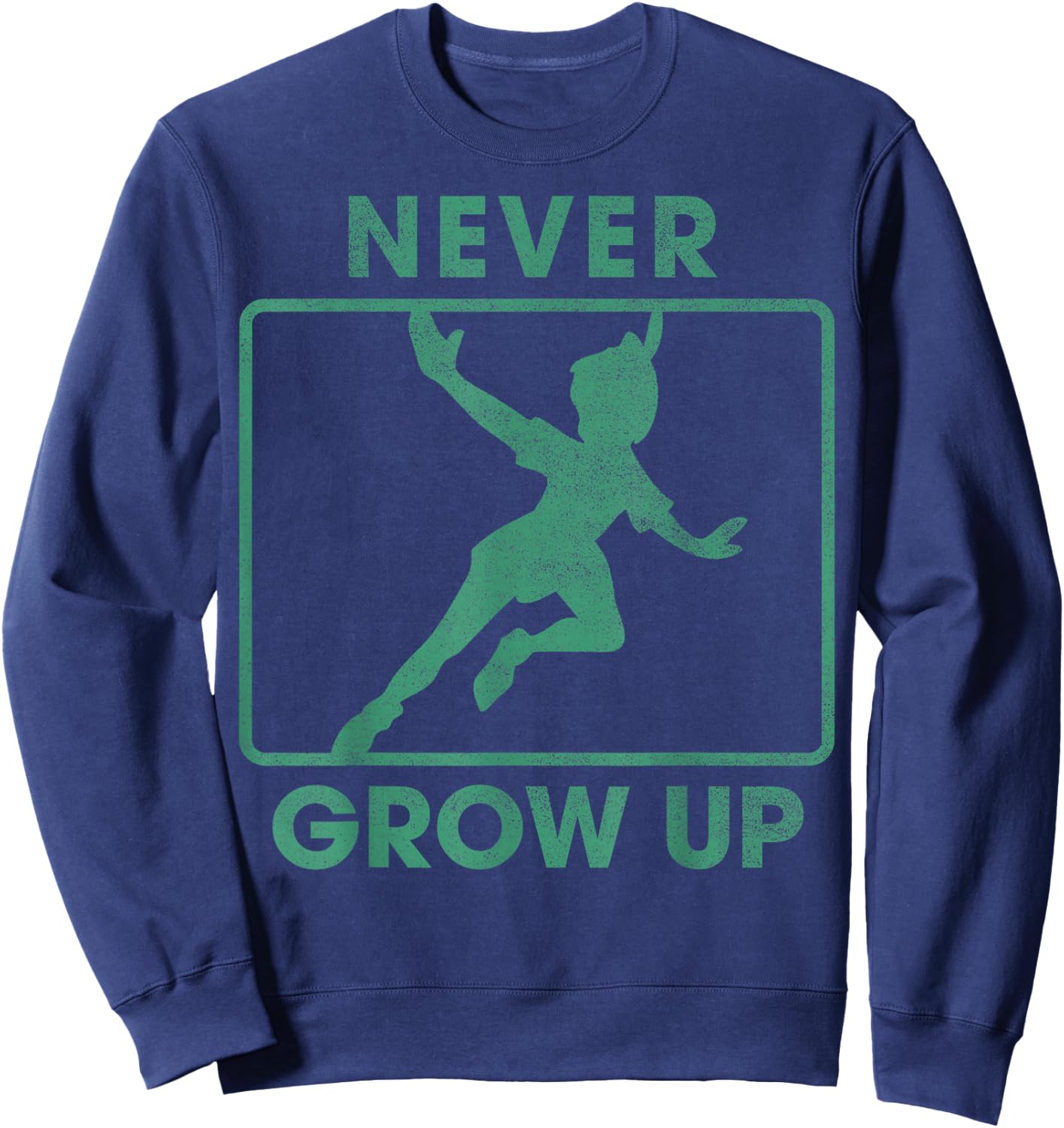 Disney Peter Pan Never Grow Up Silhouette Small Sweatshirt - Sweatshirt | Navy
