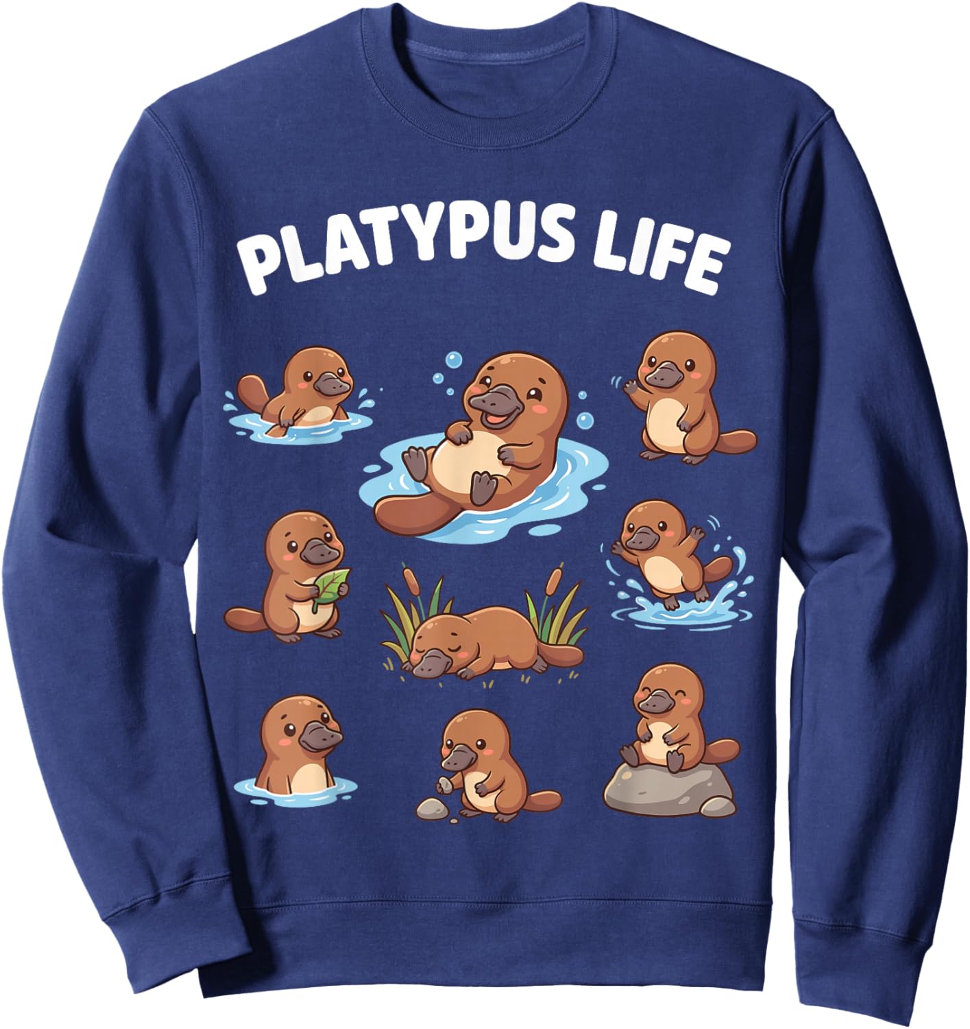 Platypus Life Funny Platypus Humor Women Kids Sweatshirt - Sweatshirt | Navy