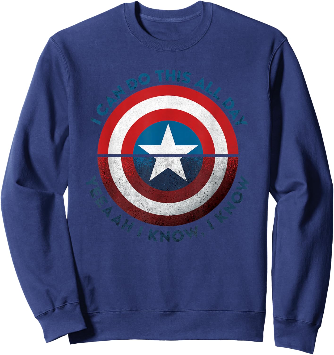 Avengers: Endgame Captain America Can Do This All Day Sweatshirt - Sweatshirt | Navy