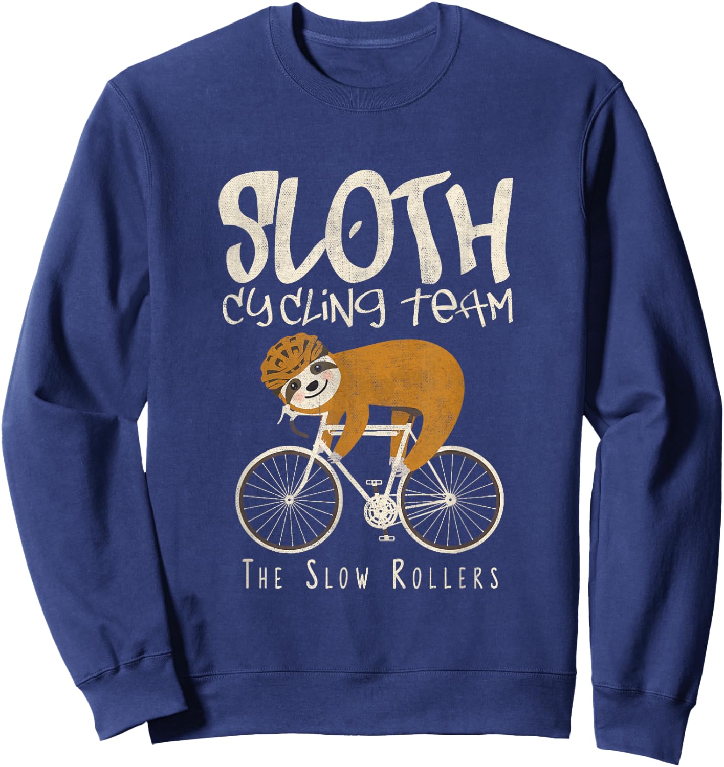 Funny Sloth Cycling Team Love Sloths Bicycle Sweatshirt - Sweatshirt | Navy