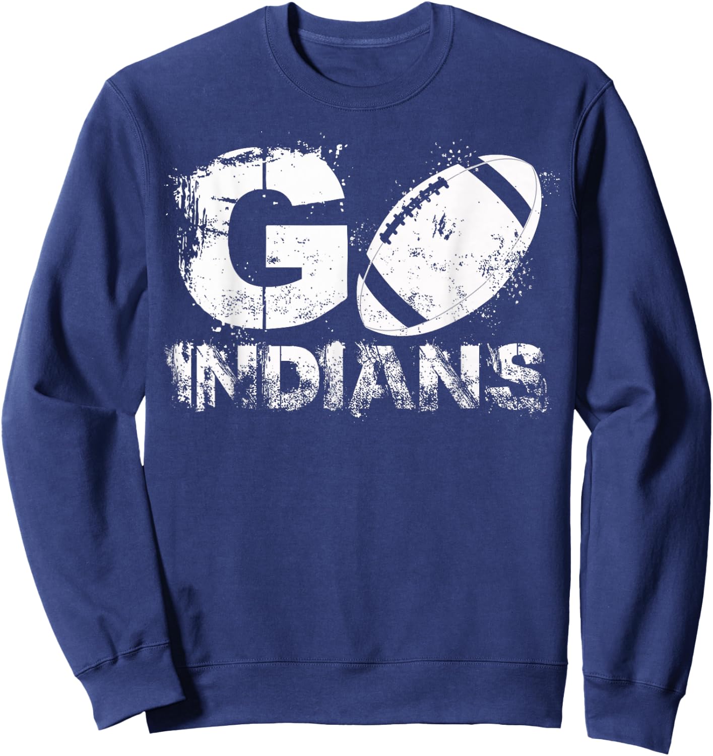 Go Indians Football shirt Sweatshirt - Sweatshirt | Navy