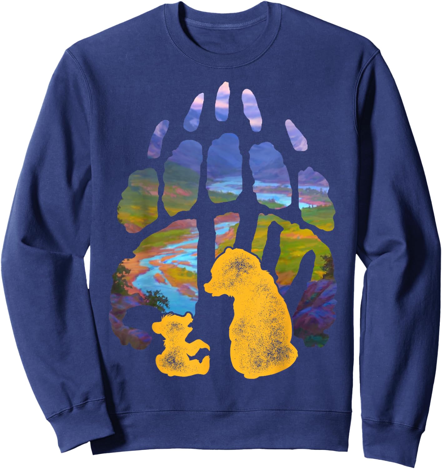 Disney Brother Bear Kenai Koda Paw Silhouette Sweatshirt - Sweatshirt | Navy