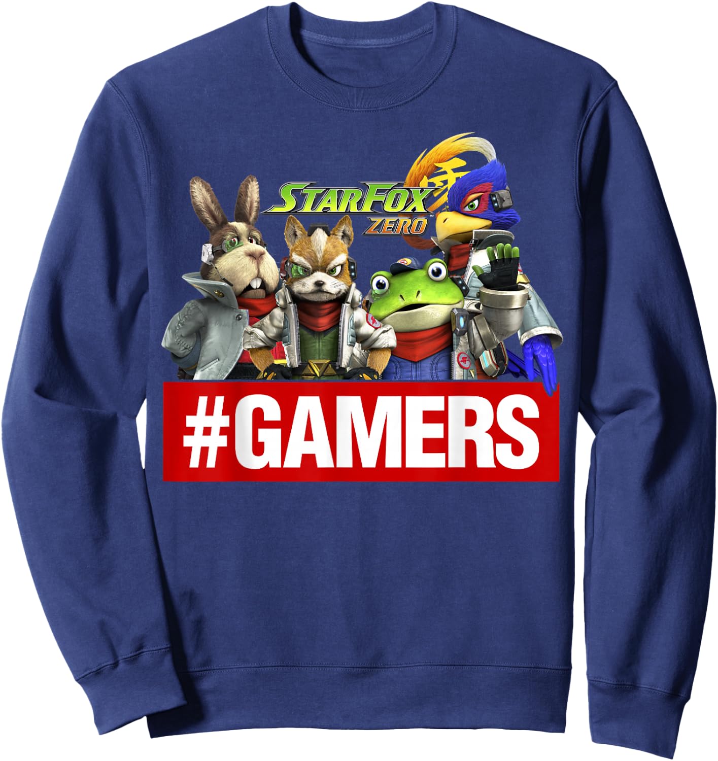 Nintendo Star Fox Zero Gamers Group Shot Graphic Sweatshirt - Sweatshirt | Navy
