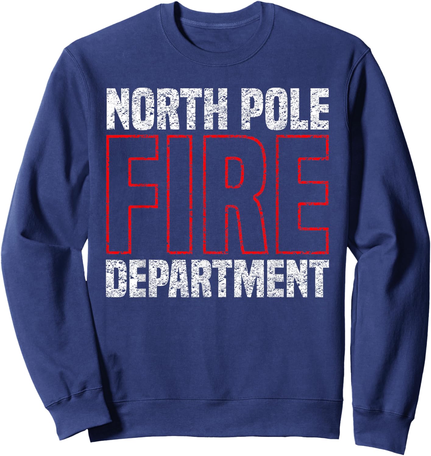North Pole Fire Department Firefighter Sweatshirt - Sweatshirt | Navy