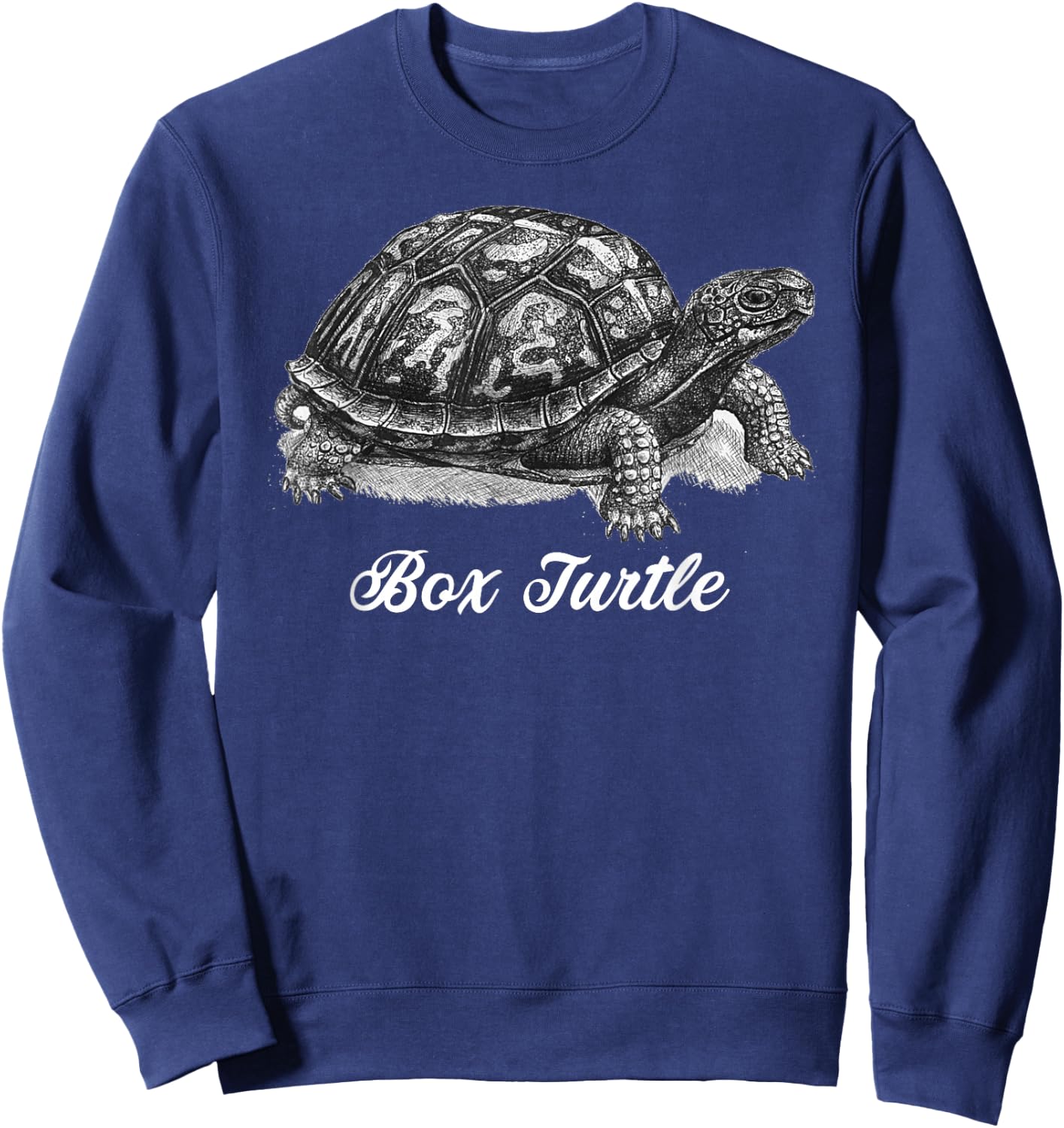 Box Turtle Shirt - Gift Turtle Lovers Sweatshirt - Sweatshirt | Navy