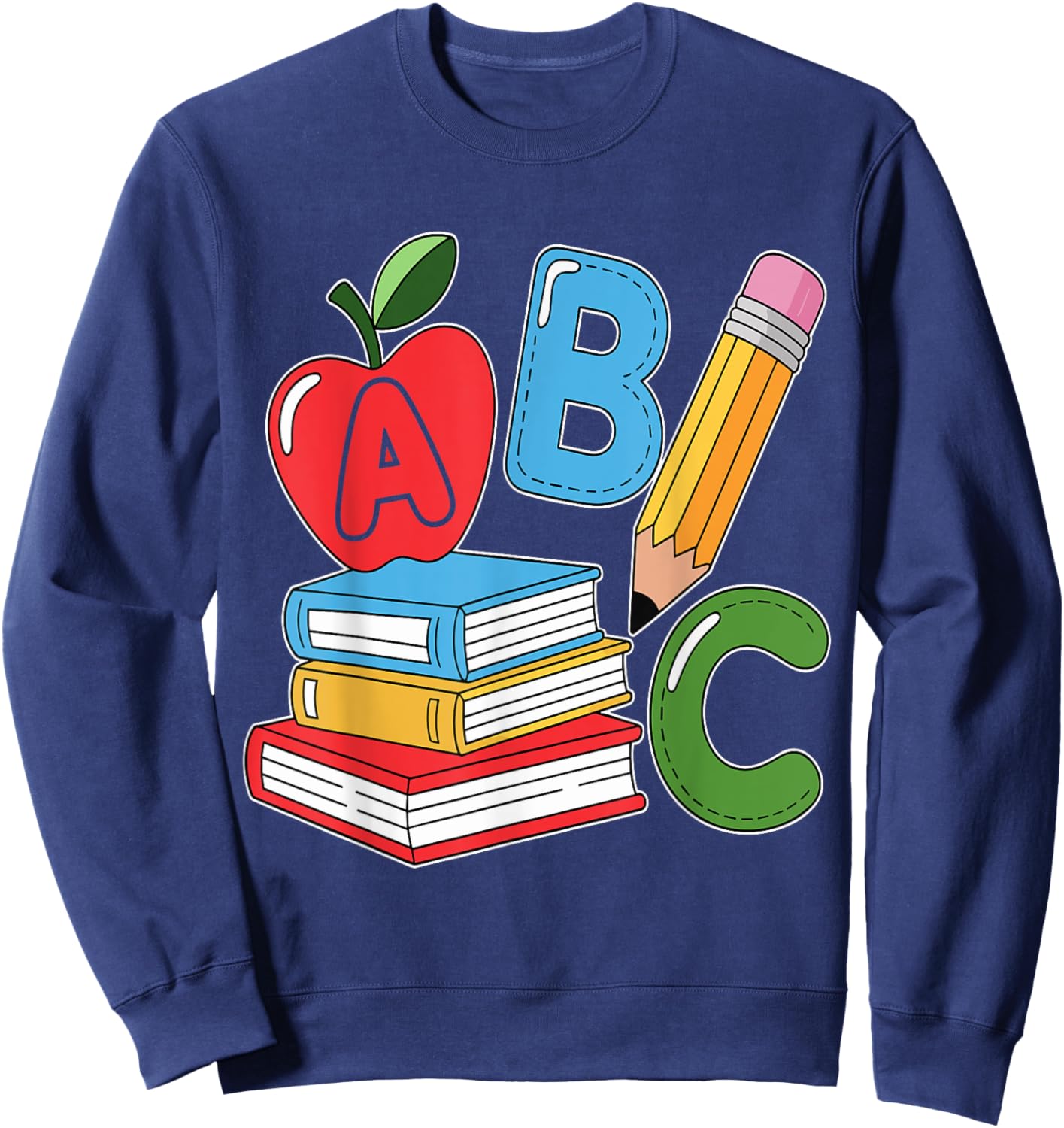 Alphabet Shirt Preschool Teacher Back to School Sweatshirt - Sweatshirt | Navy