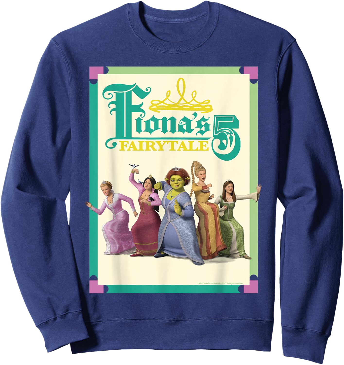 Shrek The Third Princess Fiona's Fairytale 5 Group Sweatshirt - Sweatshirt | Navy