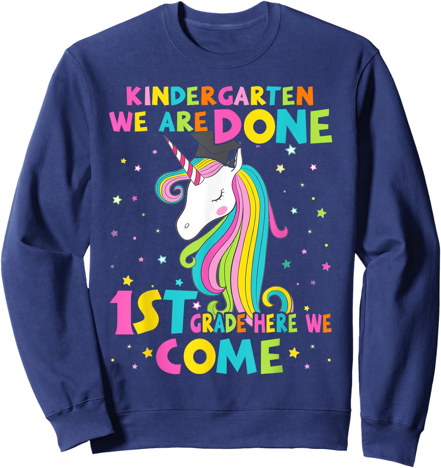 Kindergarten Graduation Magical Unicorn Gift Sweatshirt - Sweatshirt | Navy