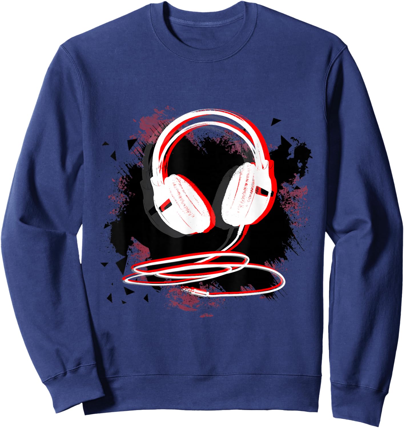 Music Sound Headphones DJ Gift Sweatshirt - Sweatshirt | Navy