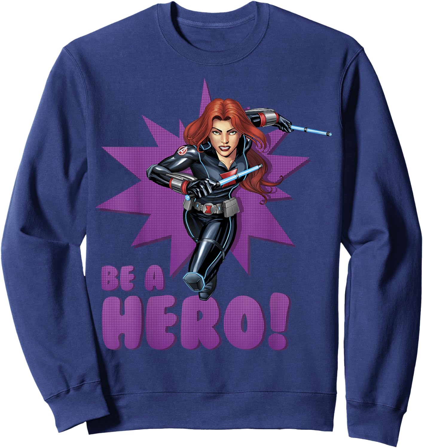 Marvel Black Widow Avengers Assemble BE A Hero! Sweatshirt - Sweatshirt | Navy