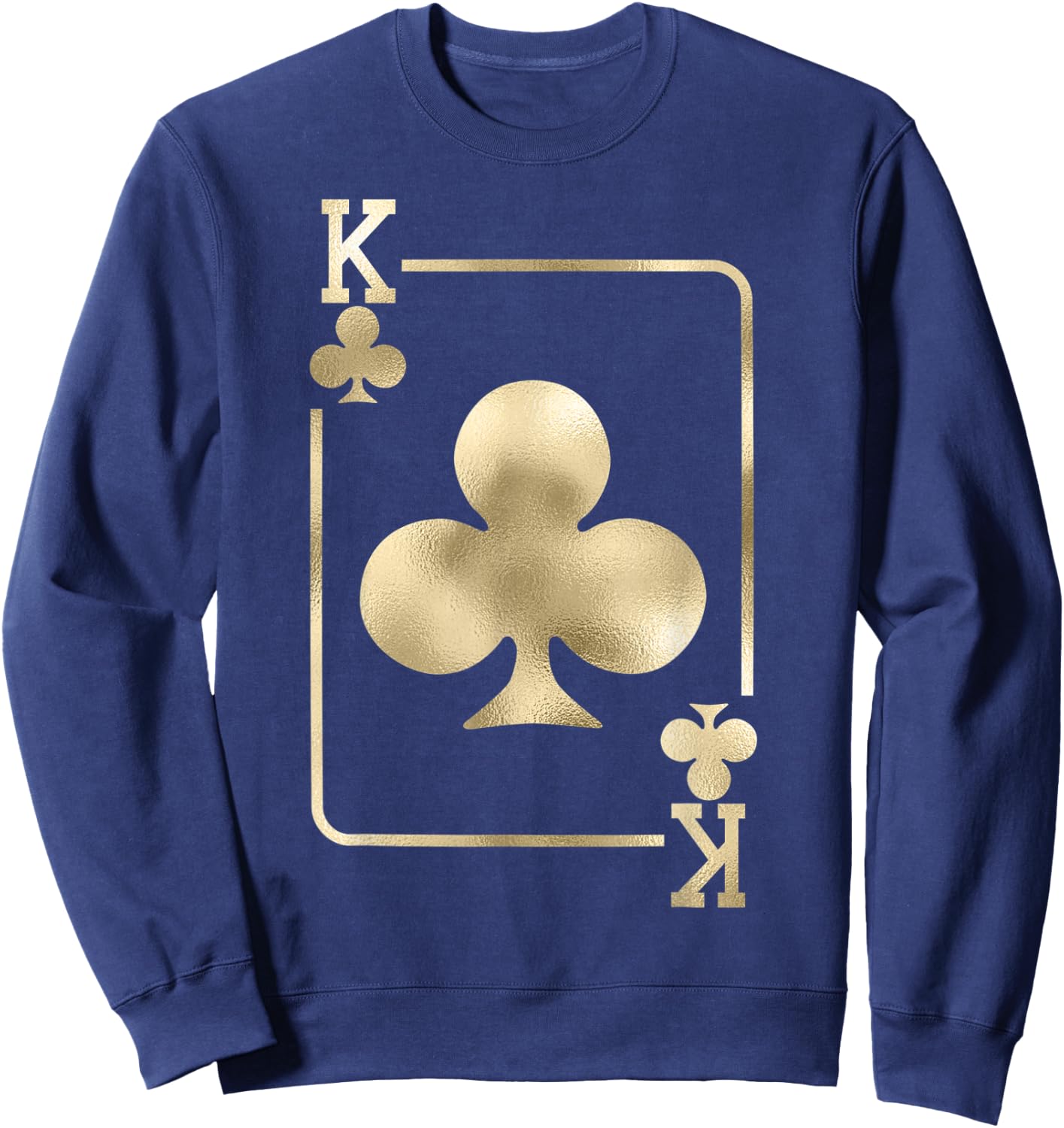 King of Clubs Playing Card Halloween Costume Glam Sweatshirt - Sweatshirt | Navy