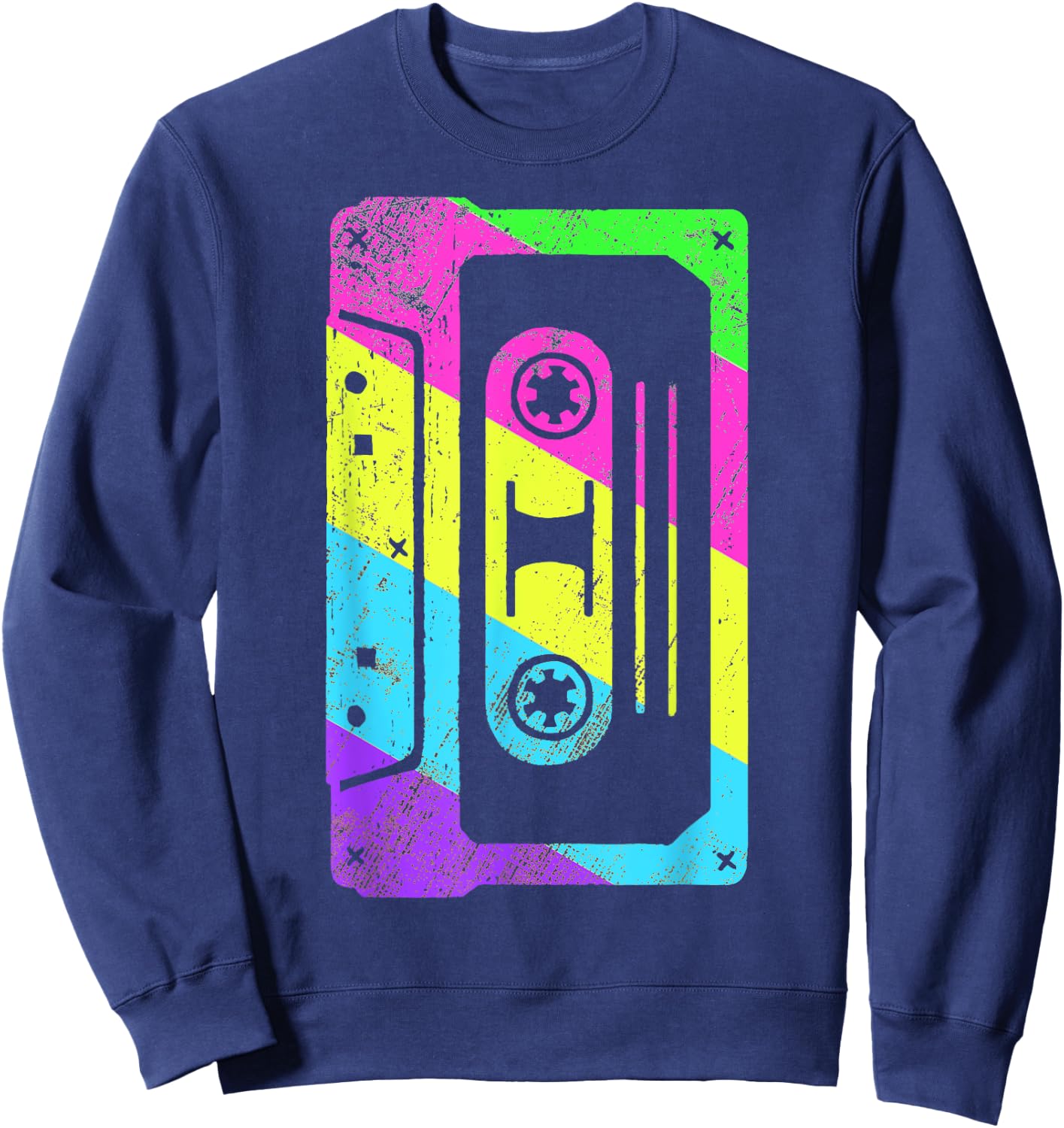 Cassette Tape Costume 80s 90s Vintage Retro Sweatshirt - Sweatshirt | Navy