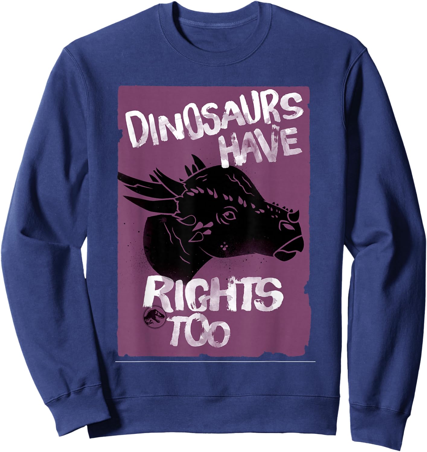 Jurassic World Fallen Kingdom: Dinos Have Rights Too Sweatshirt - Sweatshirt | Navy