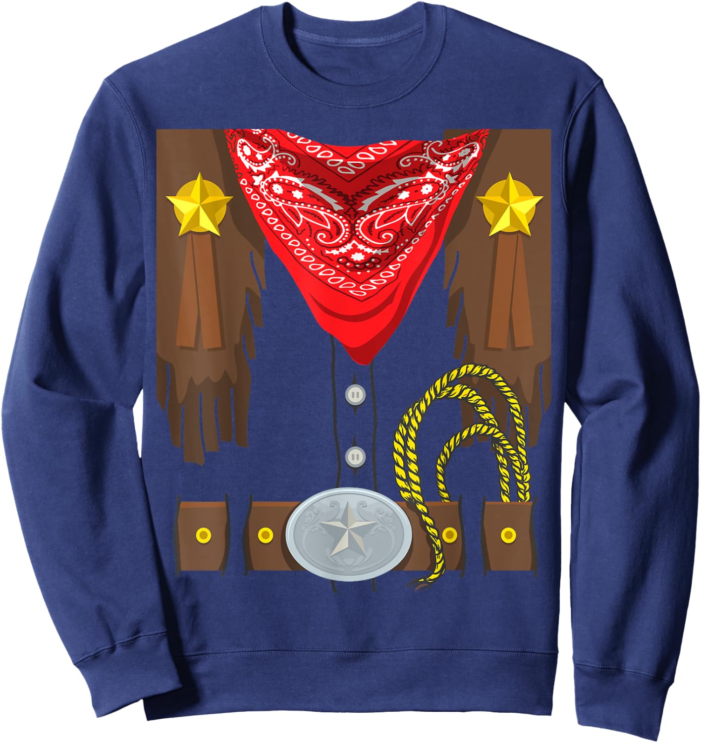 Cowboy Halloween Costume Rodeo Sheriff Sweatshirt - Sweatshirt | Navy