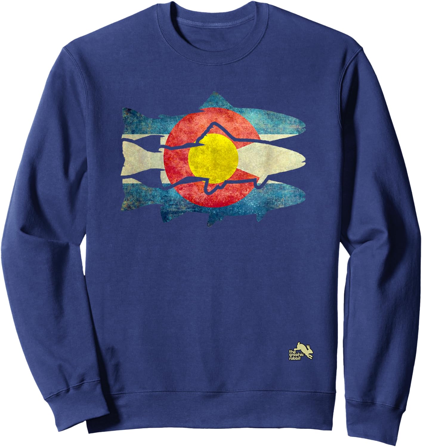 Fly Fishing Trout Sweatshirt - Sweatshirt | Navy