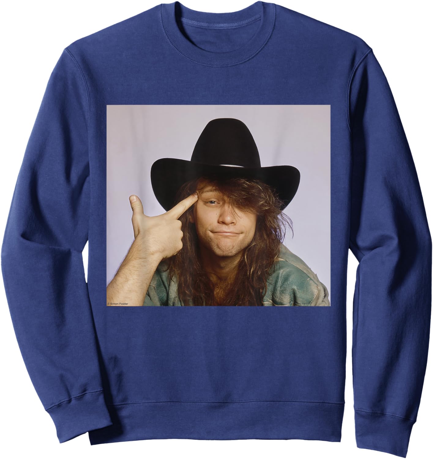 Jon Bon Jovi In London Photo By Simon Fowler Sweatshirt - Sweatshirt | Navy