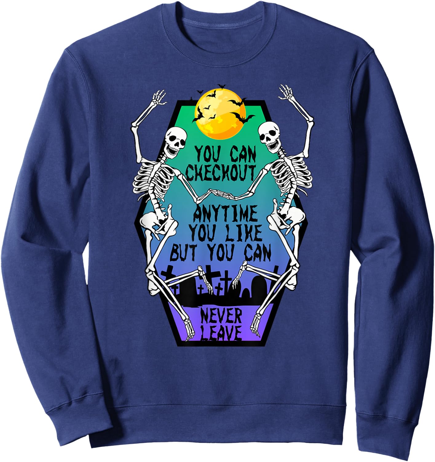 Halloween dark desert high skeleton Sweatshirt - Sweatshirt | Navy