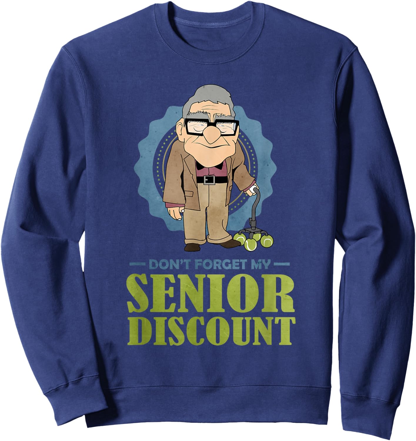 Senior Discount Grumpy Old Man Sweatshirt - Sweatshirt | Navy