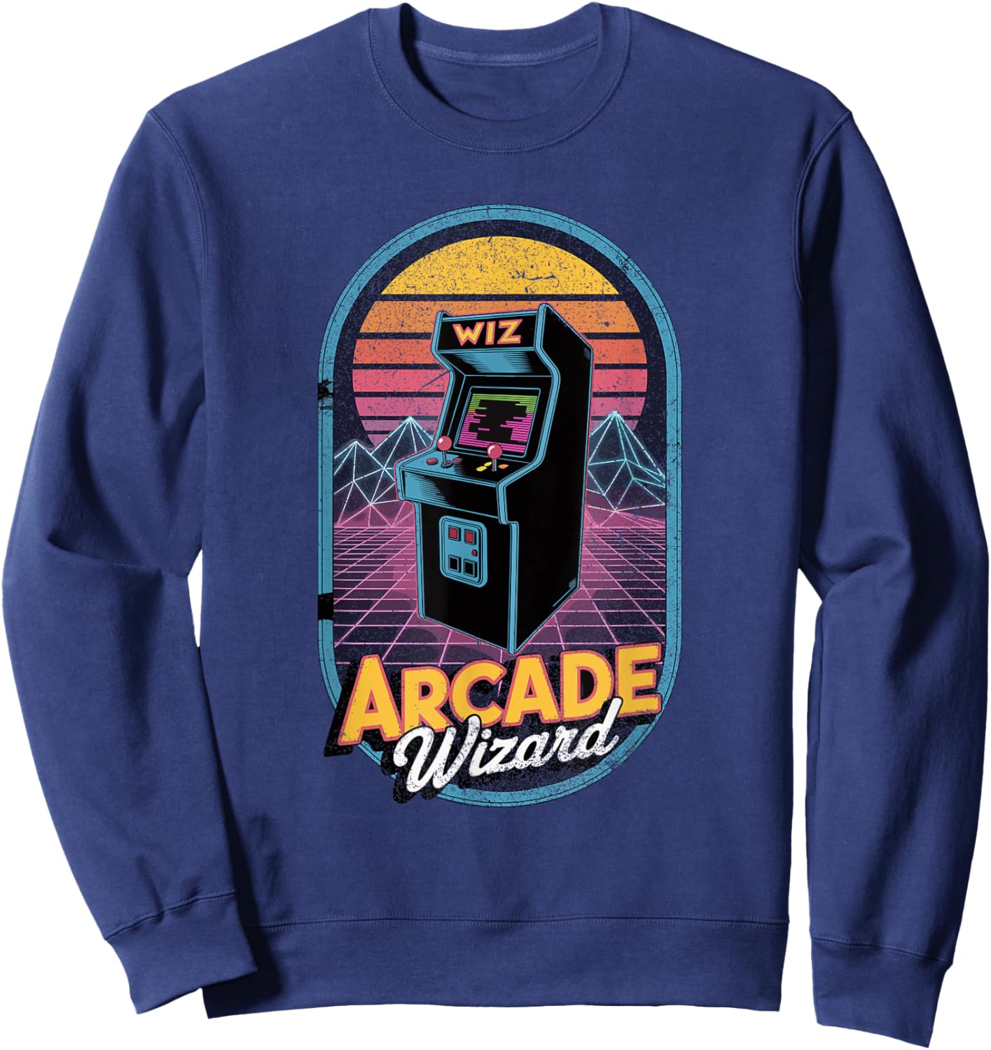Arcade Wizard Retro Gaming 80s Style Sweatshirt - Sweatshirt | Navy