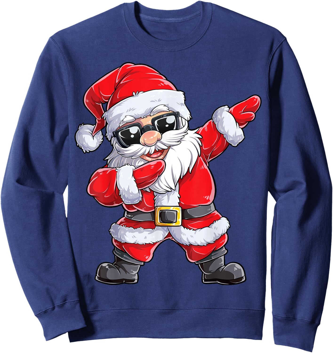 Dabbing Santa Claus Christmas Boys Men Funny Xmas Dab Dance Sweatshirt - Sweatshirt | Navy